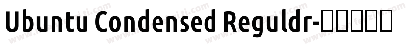 Ubuntu Condensed Reguldr字体转换